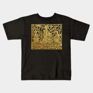 Tudor Brass Rubbing Dean George Rede of Fovant, 1492 Kids T-Shirt